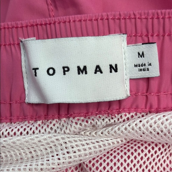 TOPMAN | Drawstring Pink Swimtrunks - Picture 9 of 11